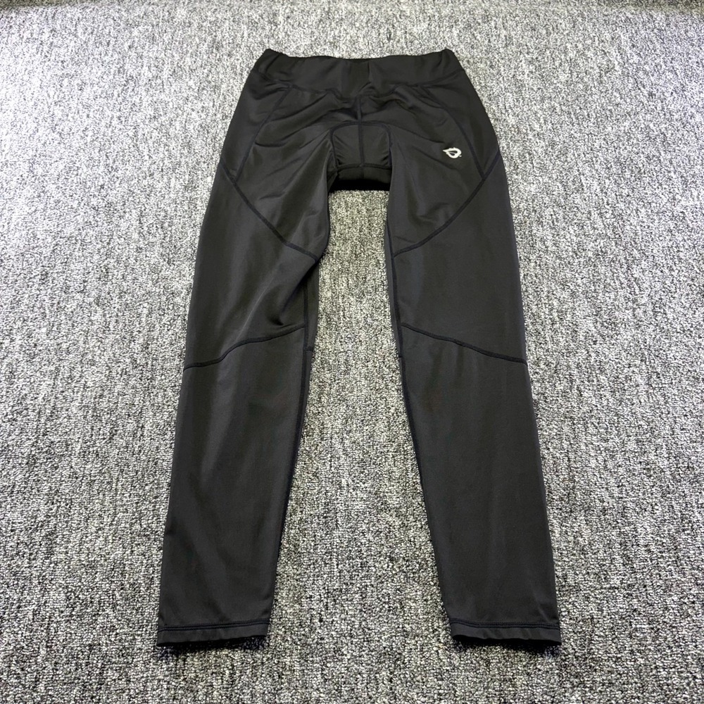 Baleaf Capri Cycling Pants Womens L Black Yoga Padded Seat Stretch Performance